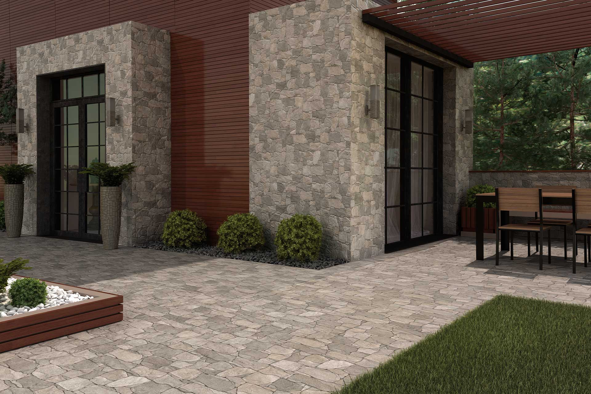 Creative Use of Porcelain Tiles as Wall Cladding