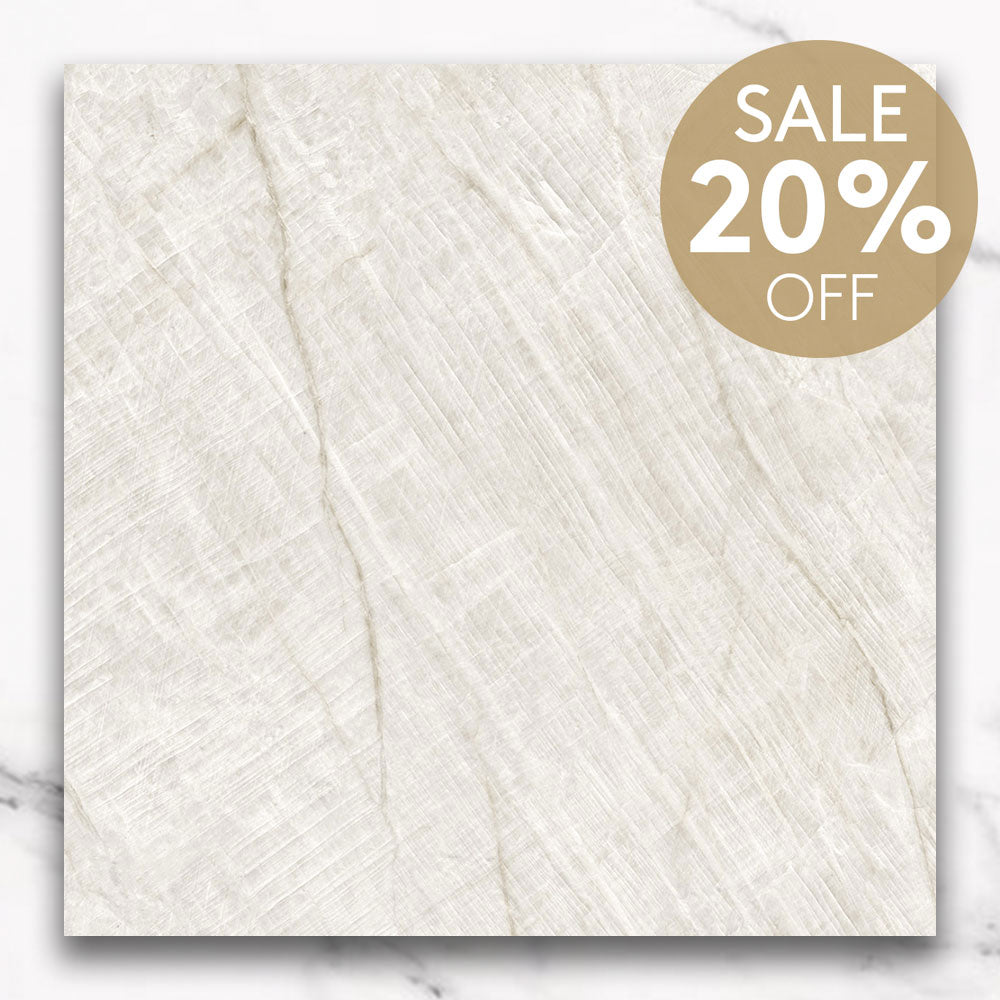 Adelaide Beige 600x600 Matt Marble Look Porcelain Tile