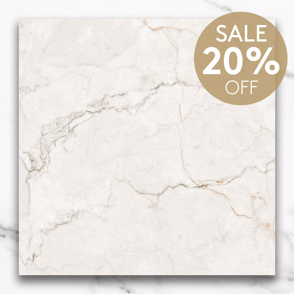 Adelaide Grey 600x600 Matt Marble Look Porcelain Tile