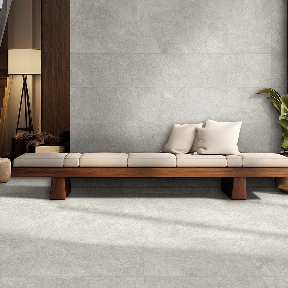 Bordeaux Grey 600X600 Matt Marble Look Porcelain Tile