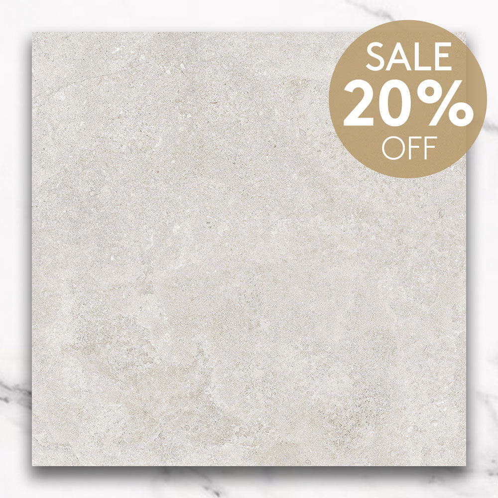 Bordeaux White 600X600 Matt Marble Look Porcelain Tile