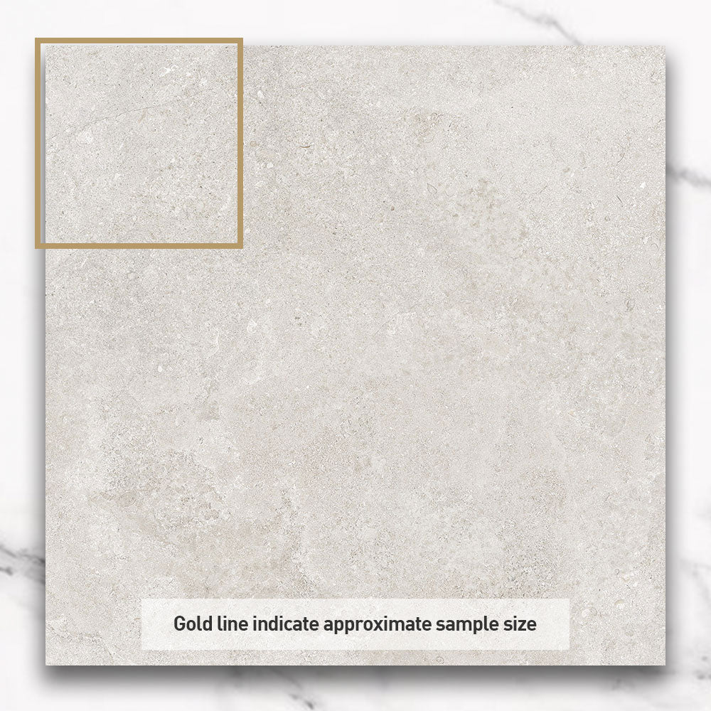 Bordeaux White 600X600 Matt Marble Look Porcelain Tile