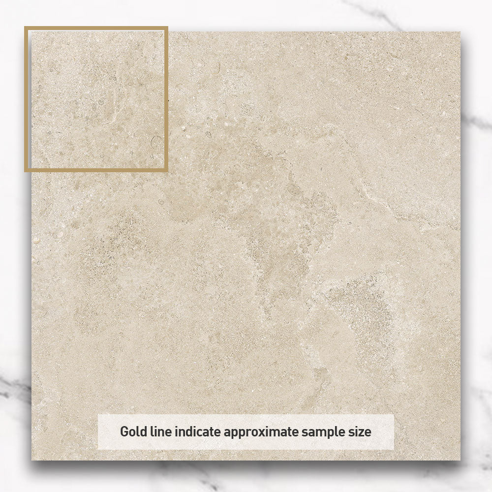 Bordeaux Beige 600X600 Matt Marble Look Porcelain Tile