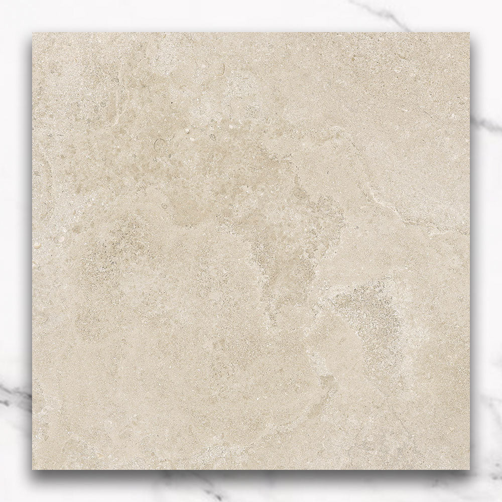 Bordeaux Beige 600X600 Matt Marble Look Porcelain Tile