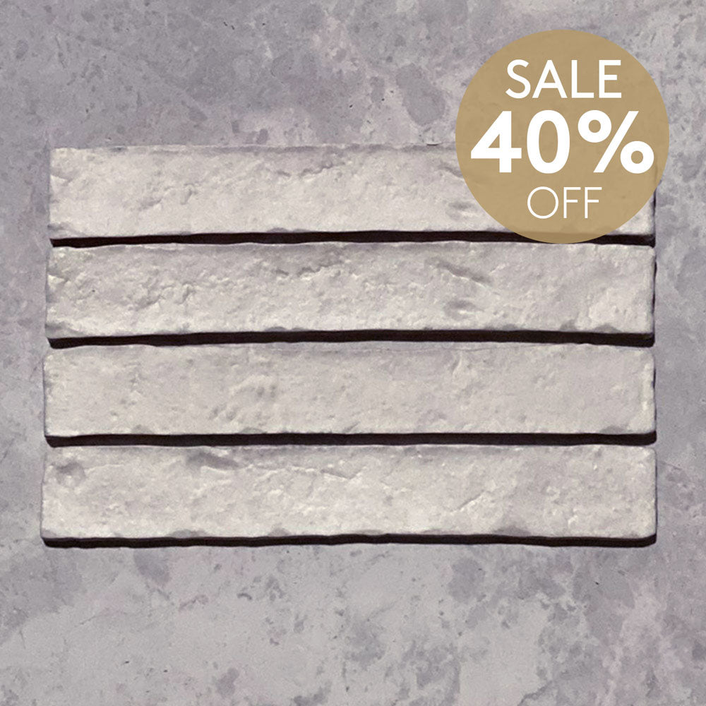 Brickfield White 35x230x10.4 Subway Brick Porcelain Tiles