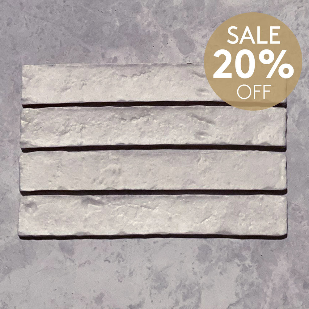 Brickfield White 35x230x10.4 Subway Brick Porcelain Tiles