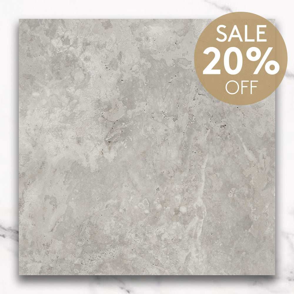 Cantabria Grey 300X300 Matt CC Travertine Look Porcelain Tiles