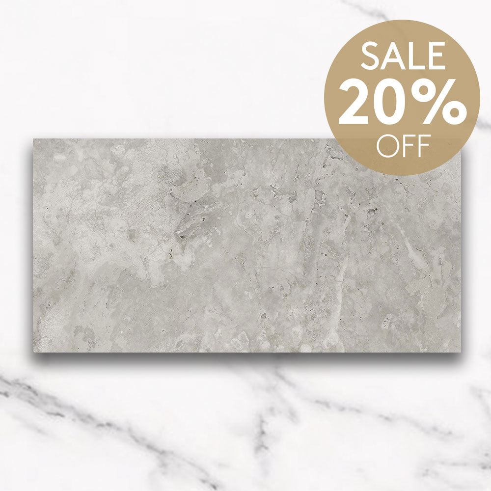 Cantabria Grey 300X600 Matt CC Travertine Look Porcelain Tiles