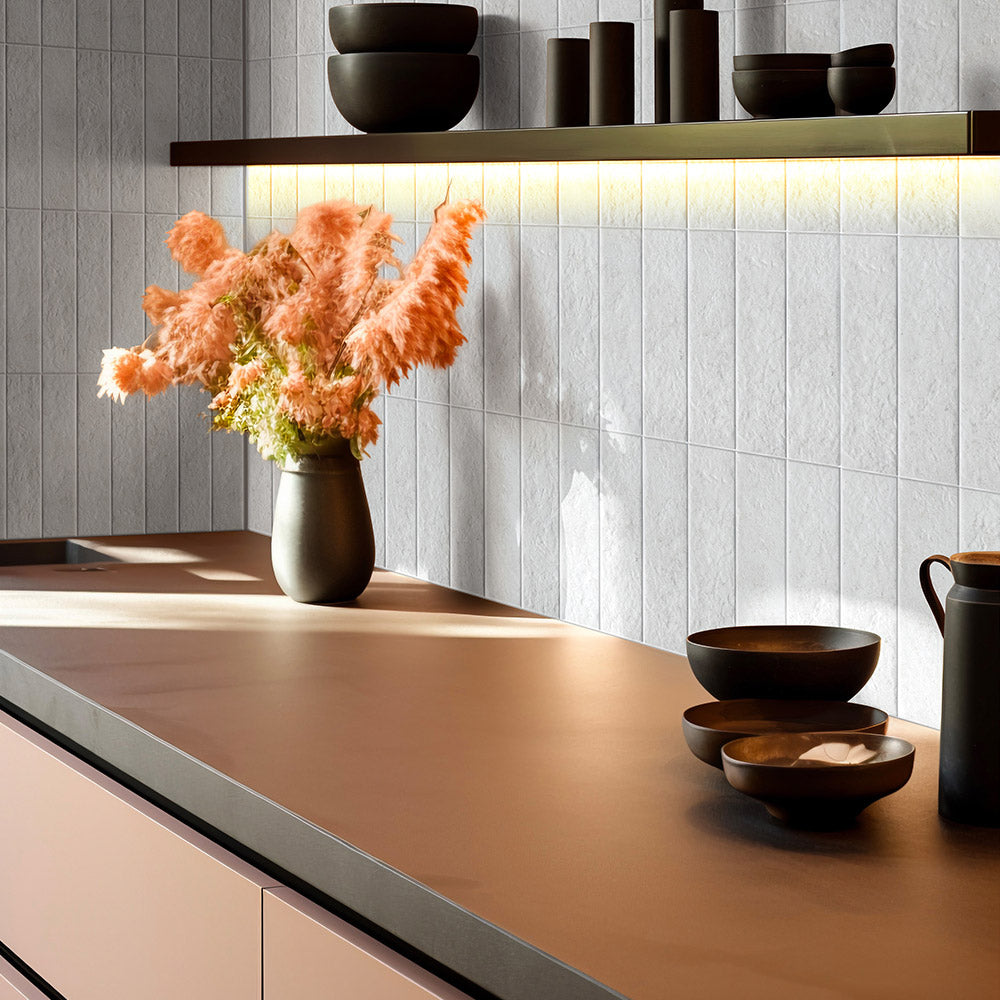 Capri Coral White 60x250 Brick Look Subway Tile