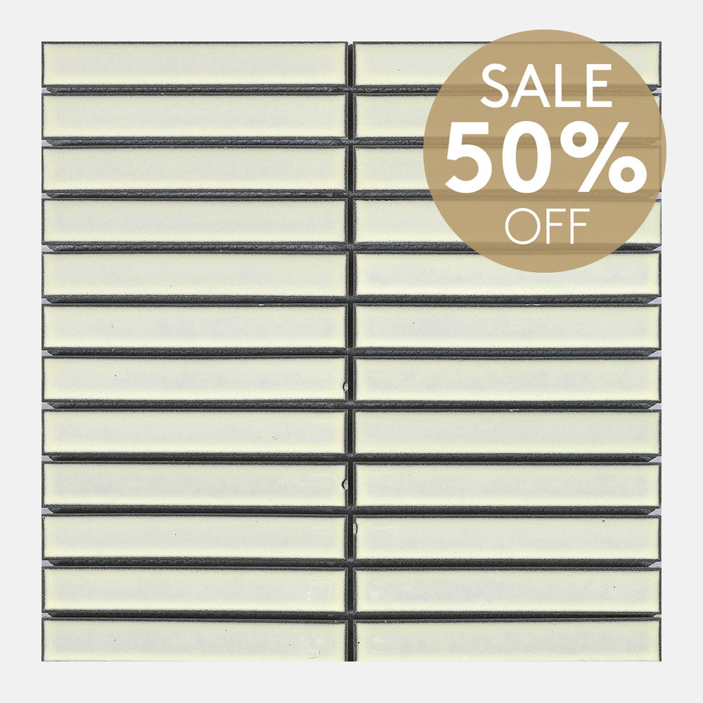 Chamber White 22x145 Kit Kat Gloss Mosaic Tile