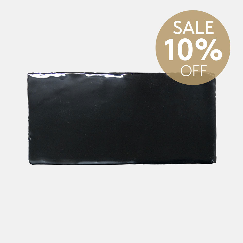 Columbus Nero 75x150 Gloss Subway Tile