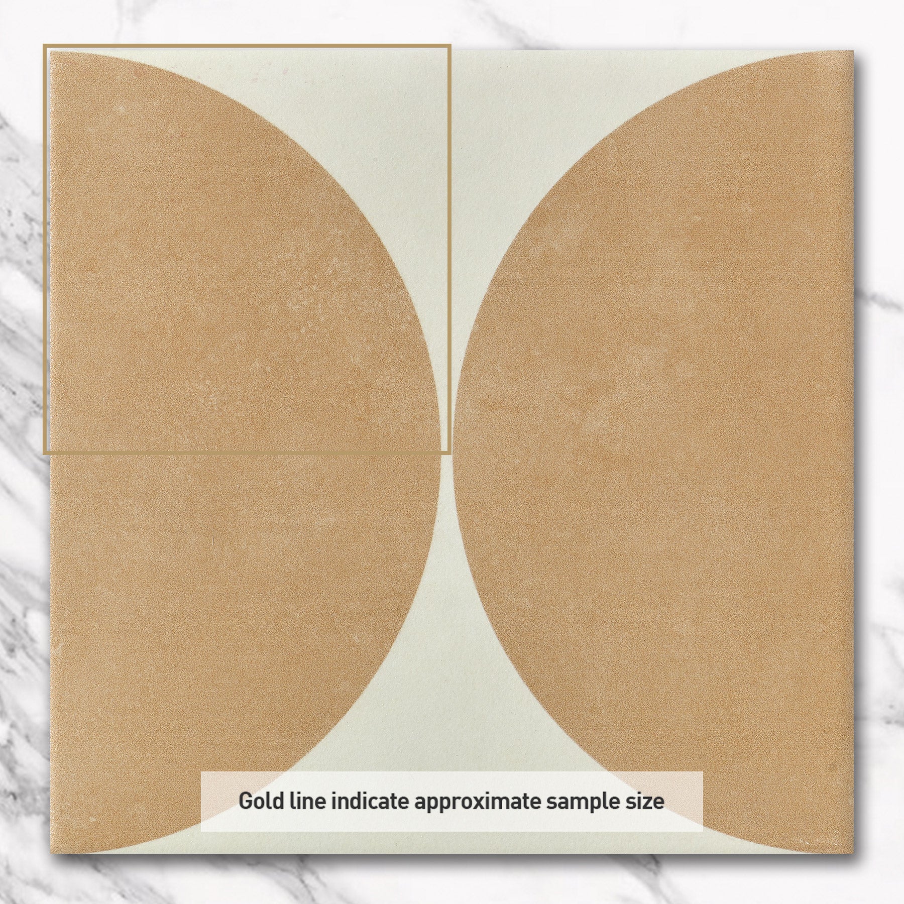Heritage Duomo Arch Apricot Clay Encaustic Look 200x200 Matt Tile