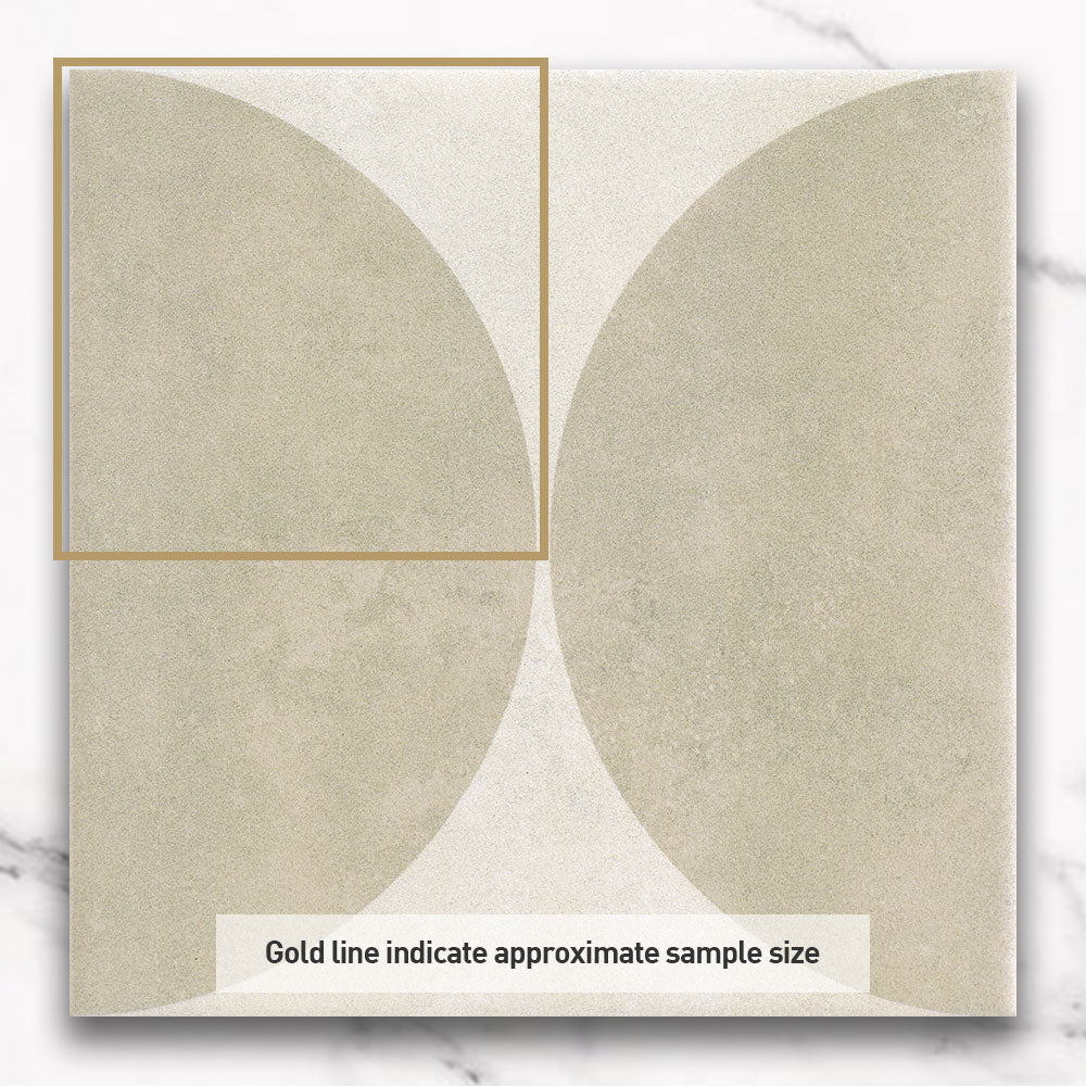 Heritage Duomo Arch Stone Beige Encaustic Look 200x200 Matt Tile