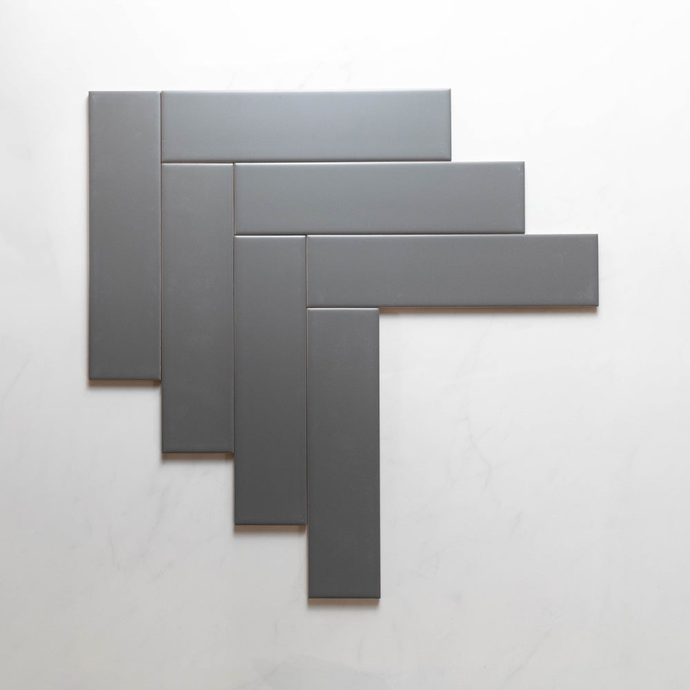 Cascade Dark Grey 75x300 Matt Cushion Edge Subway Tile