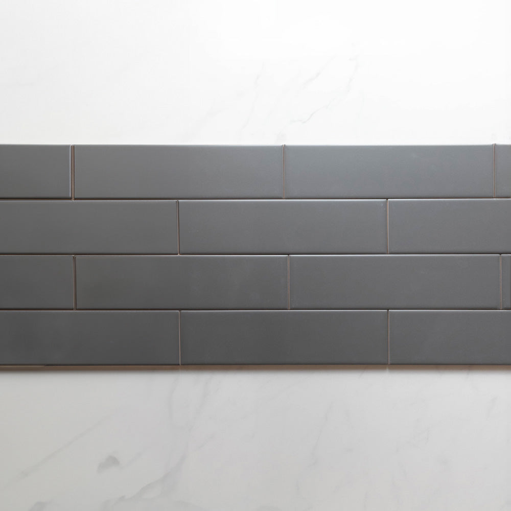 Cascade Dark Grey 75x300 Matt Unrectified Subway Tile