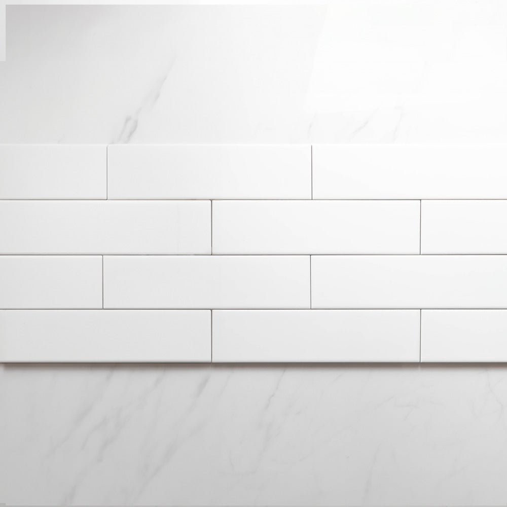 Cascade White 75x300 Gloss Unrectified Subway Tile