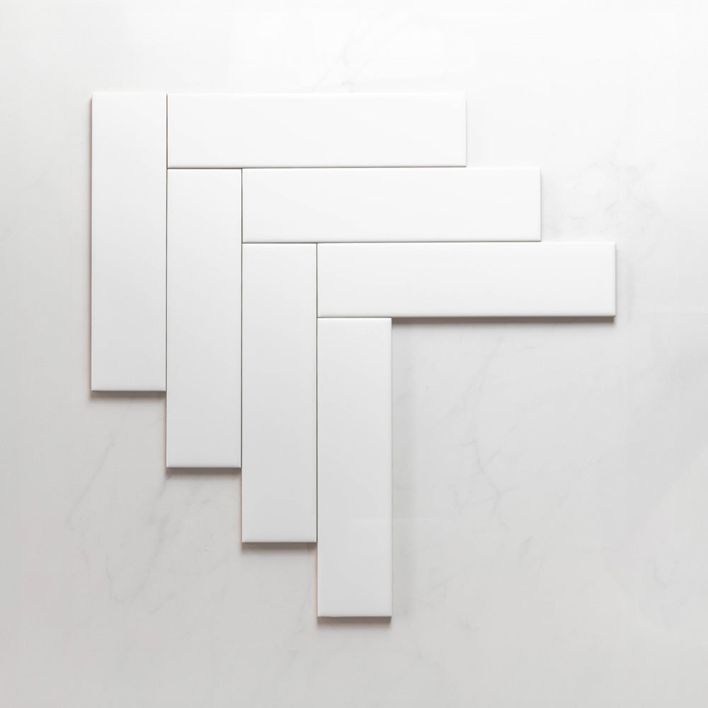Cascade White 75x300 Matt Cushion Edge Subway Tile