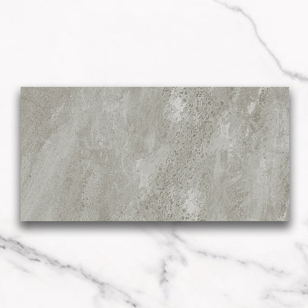 Elysium Grey 300x600 Outdoor Limestone Look Porcelain Tile