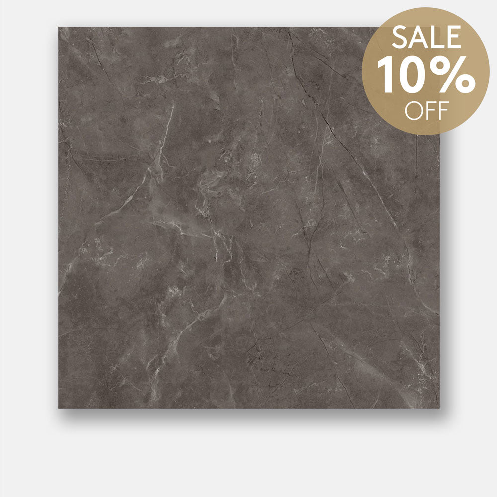 Eleonora Dark Grey 600X600 Polished Porcelain Tile