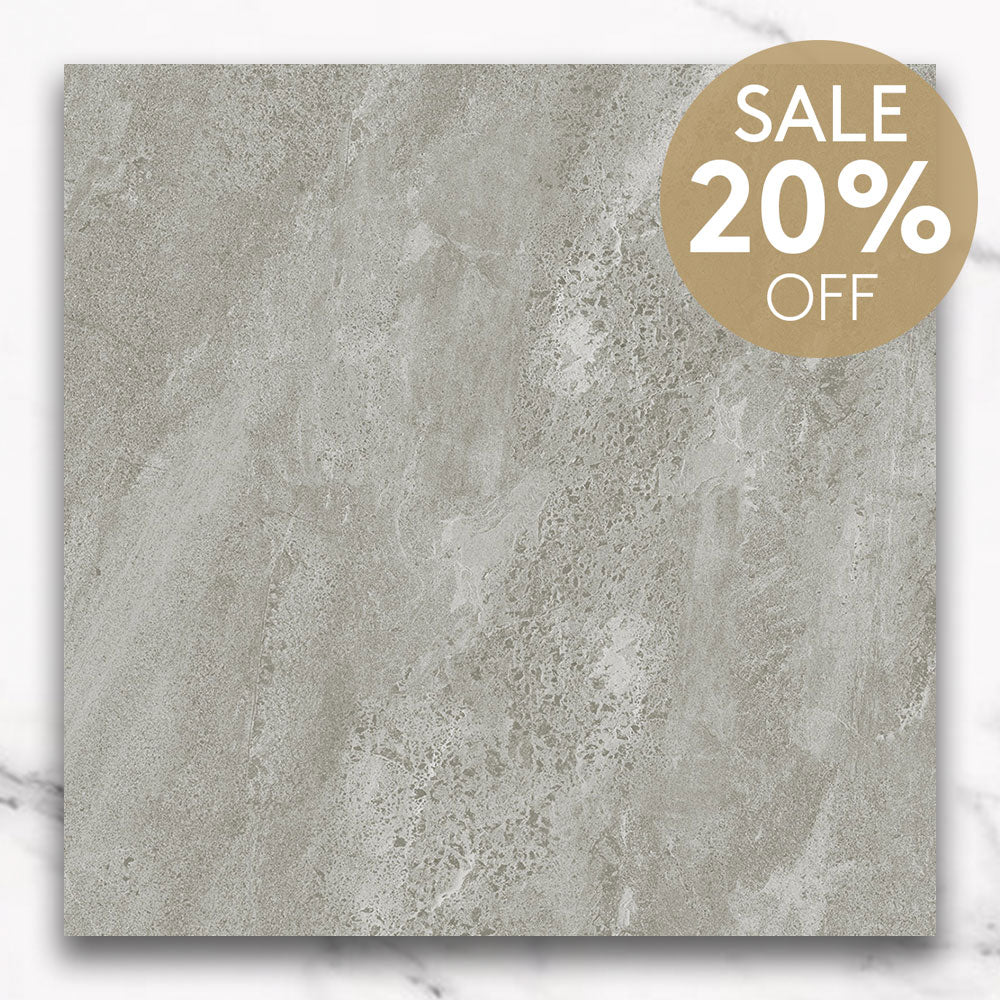 Elysium Grey 600x600 Matt Limestone Look Porcelain Tile