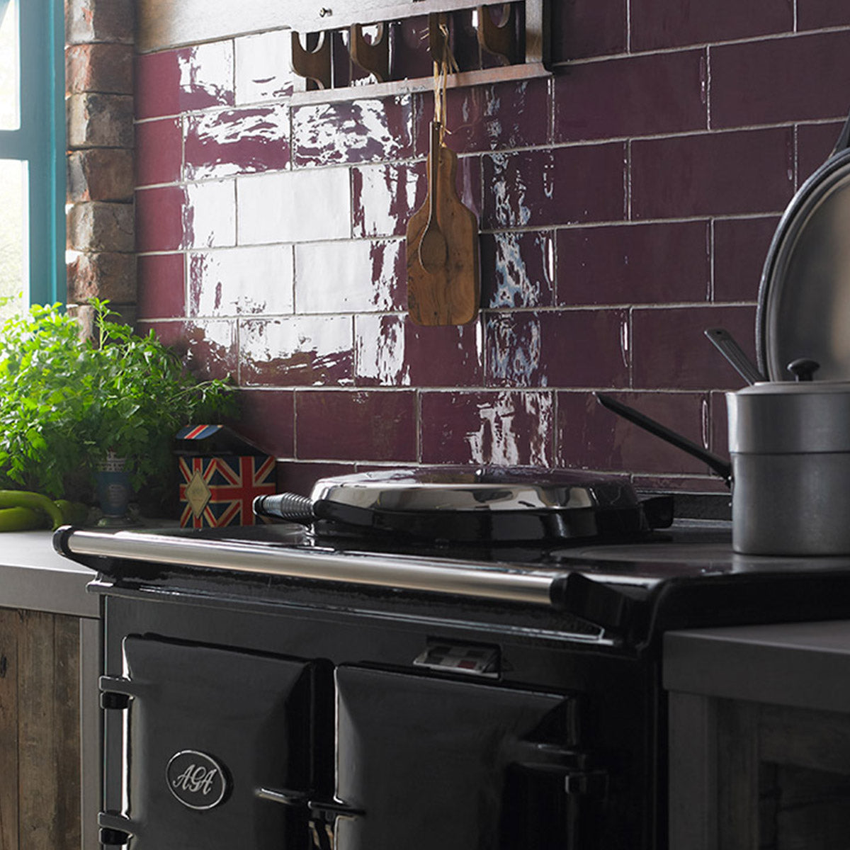 Evolution Wine 75x150 Gloss Subway Tile