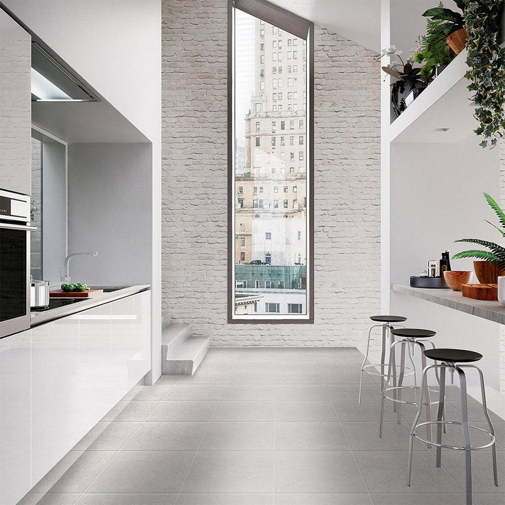 Harmony Ivory 450x450 Satin Ceramic Tile