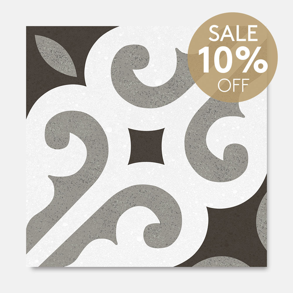 Heritage Bisou Encaustic Look 200x200 Matt Tile