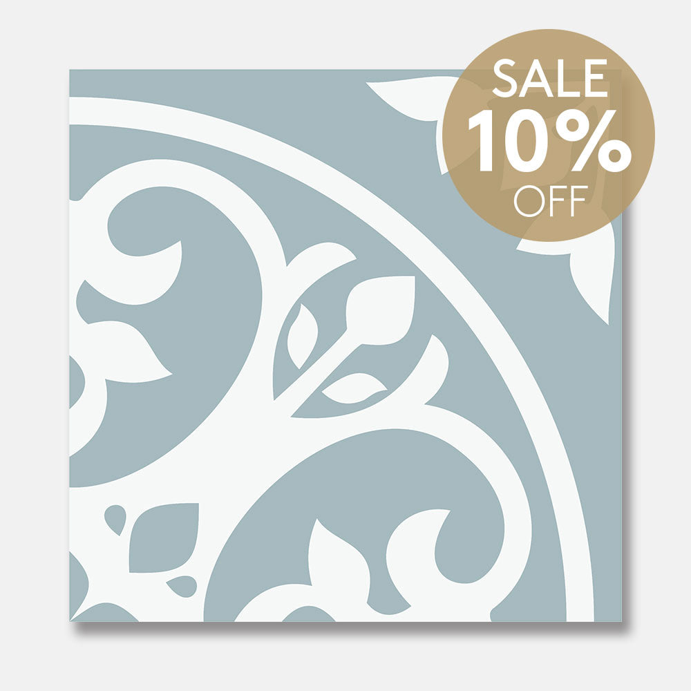 Heritage Bluebell Encaustic Look 200x200 Matt Tile