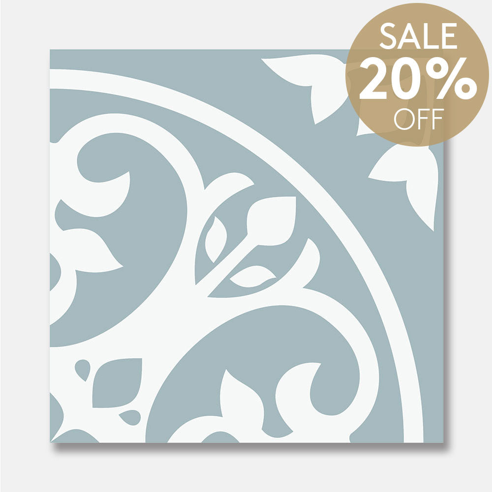 Heritage Bluebell Encaustic Look 200x200 Matt Tile