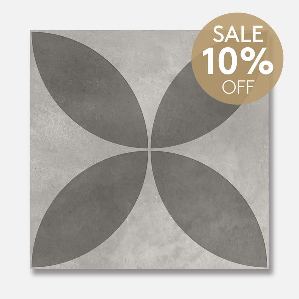 Heritage Clover Encaustic Look 200x200 Matt Tile
