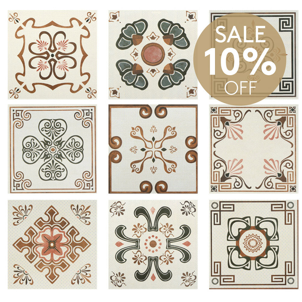 Heritage Domus Encaustic Look 200x200 Matt Tile