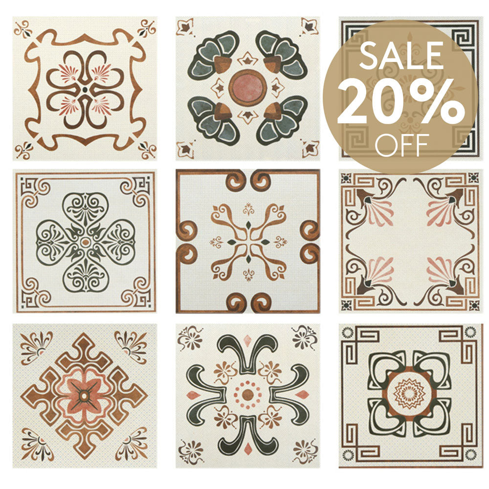 Heritage Domus Encaustic Look 200x200 Matt Tile