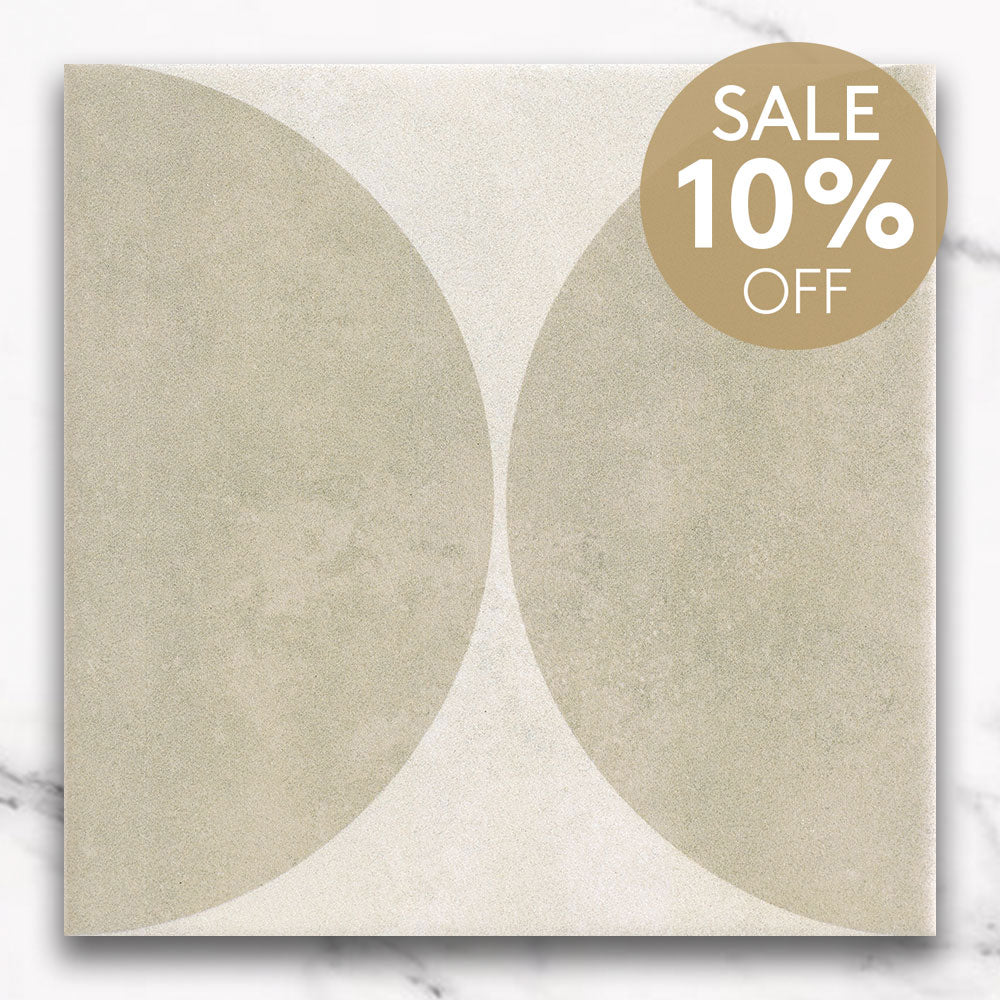 Heritage Duomo Arch Stone Beige Encaustic Look 200x200 Matt Tile