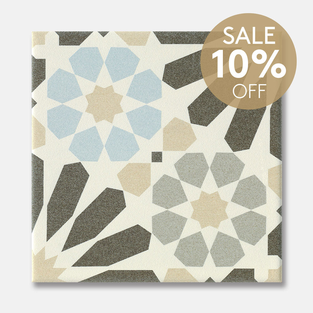 Heritage Florian Encaustic Look 200x200 Matt Tile