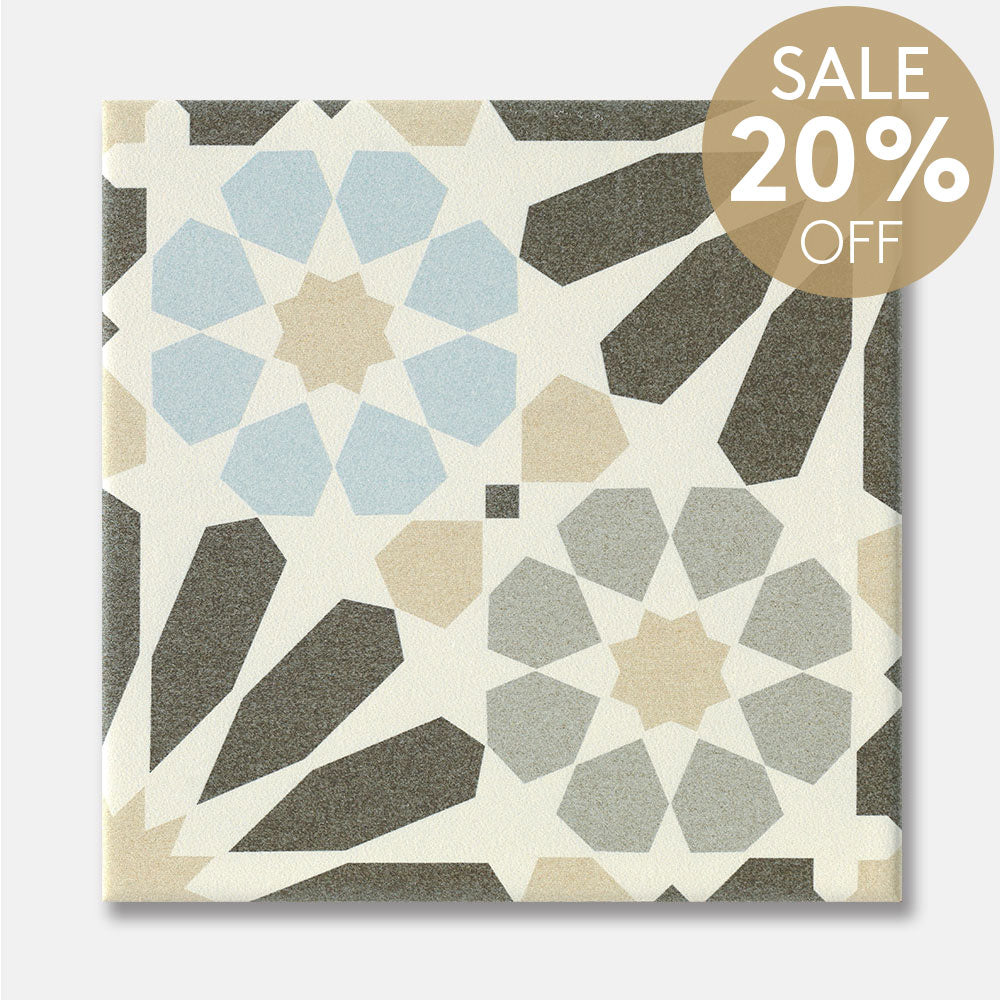 Heritage Florian Encaustic Look 200x200 Matt Tile