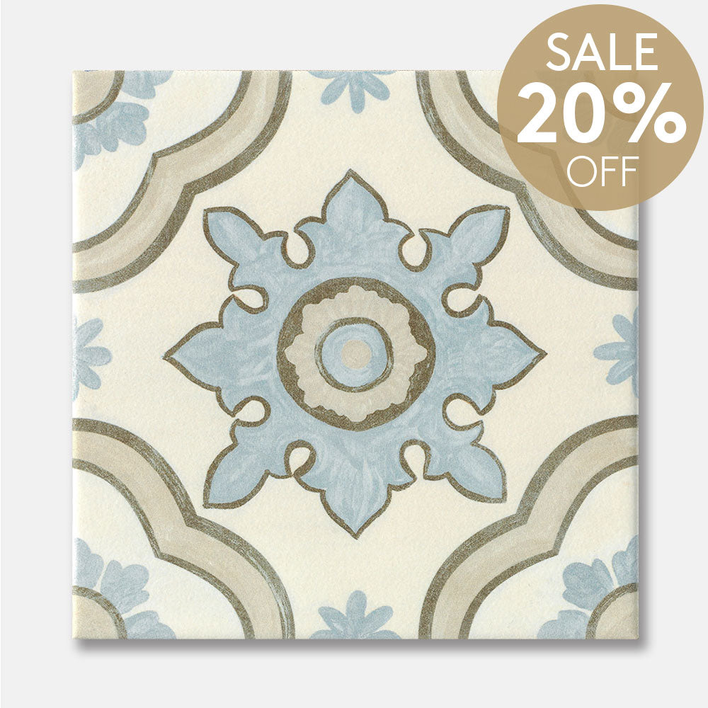 Heritage Gaia Encaustic Look 200x200 Matt Tile