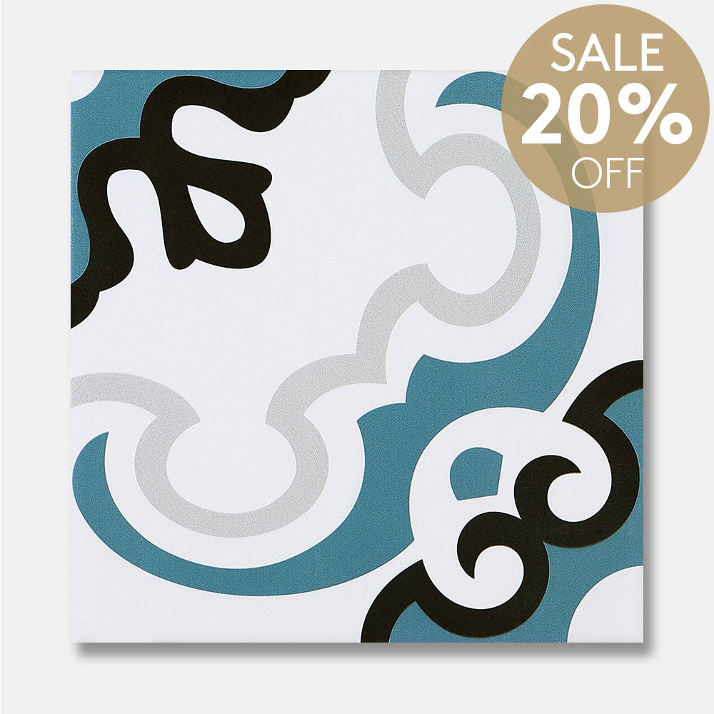 Heritage Marilla Encaustic Look 200x200 Matt Tile