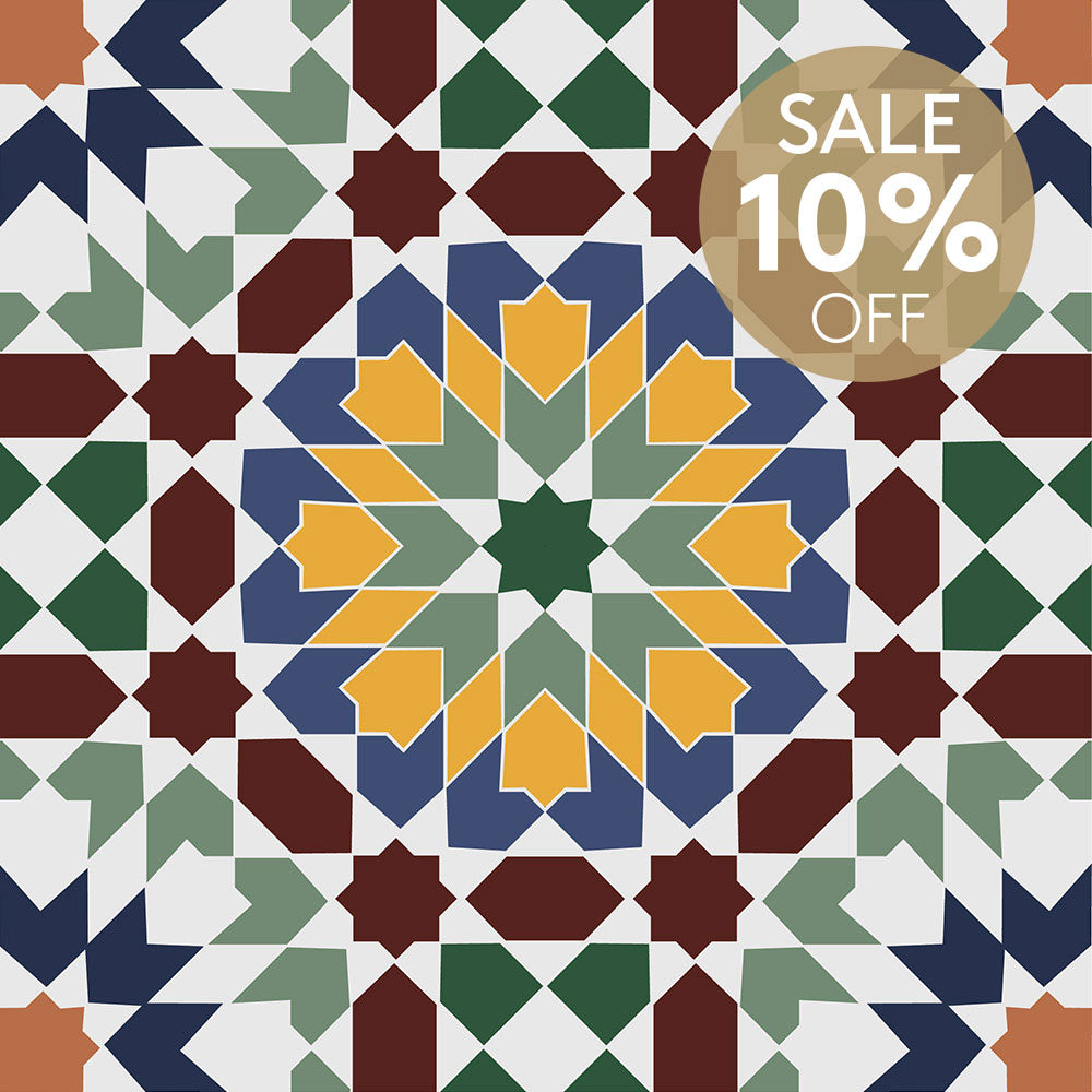 Heritage Picasso Marakesh Encaustic Look 200x200 Matt Tile