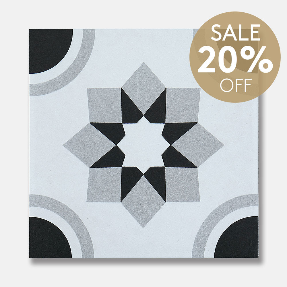 Heritage Stella Encaustic Look 200x200 Matt Tile