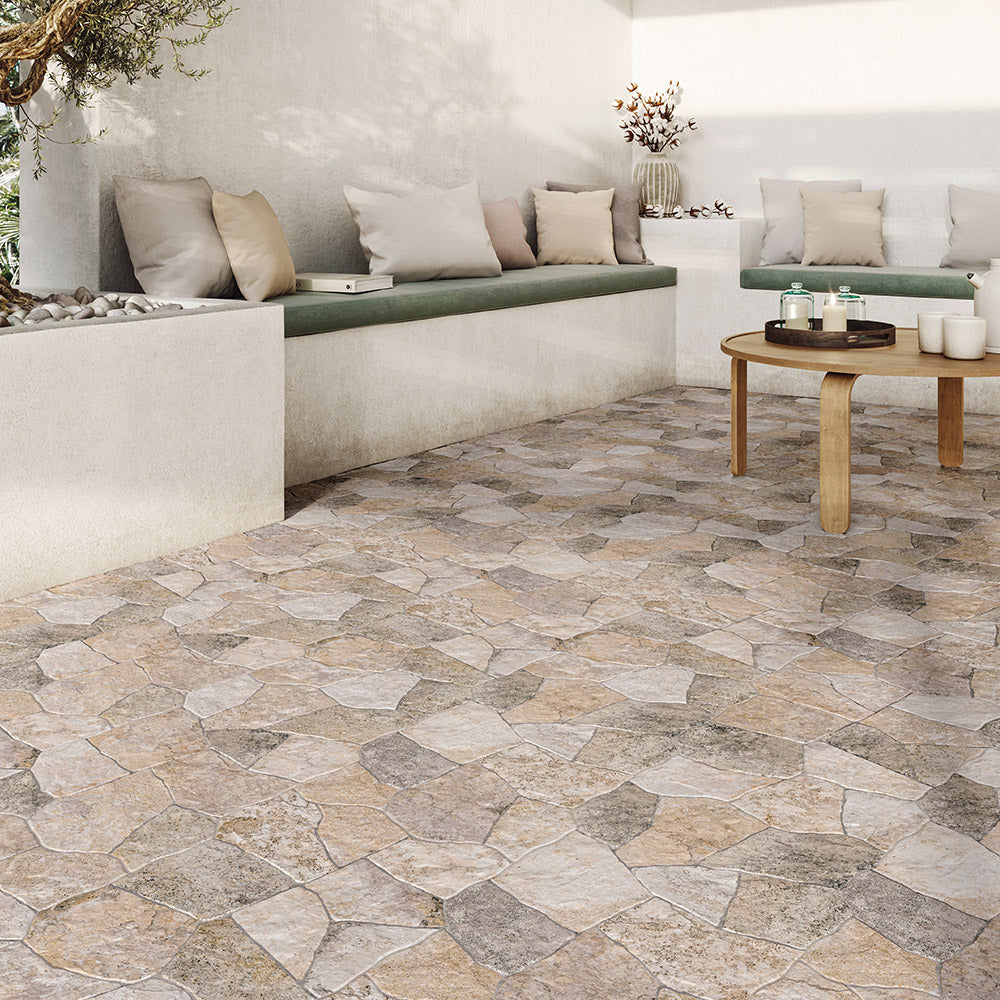 Kalbarri Beige 400x620 Interlocking Porcelain Floor/Wall Cladding Tile