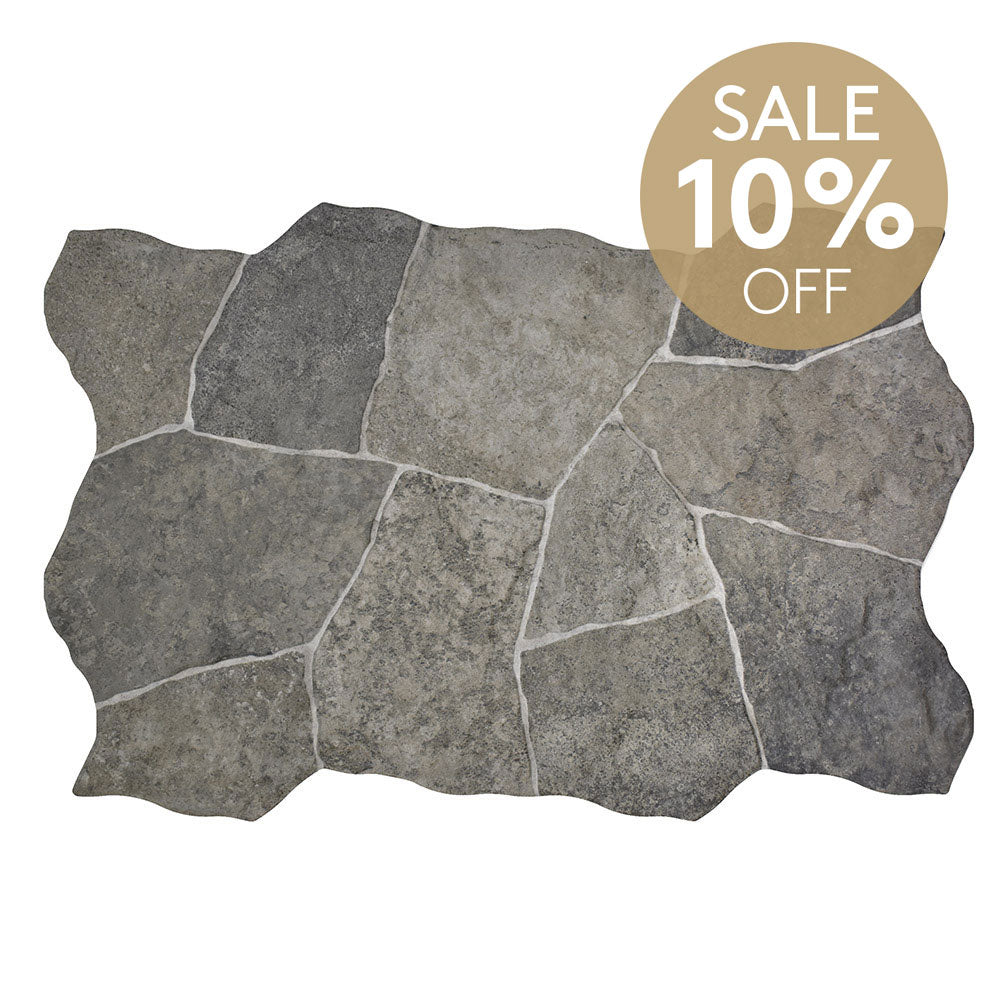 Kalbarri Charcoal 400x620 Interlocking Porcelain Floor/Wall Cladding Tile