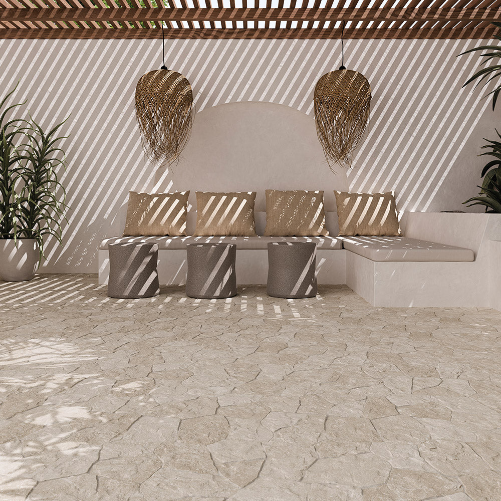 Kalbarri Ivory 400x620 Interlocking Porcelain Floor/Wall Cladding Tile