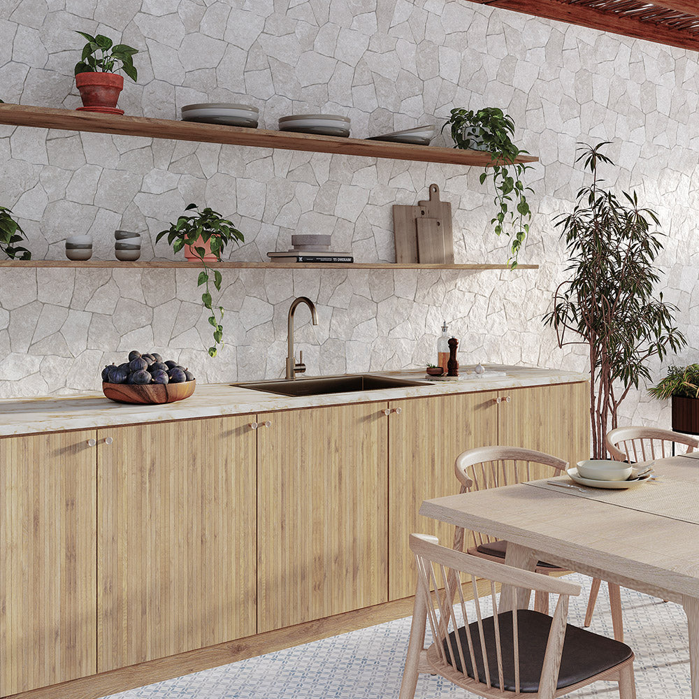 Kalbarri White 400x620 Interlocking Porcelain Floor/Wall Cladding Tile