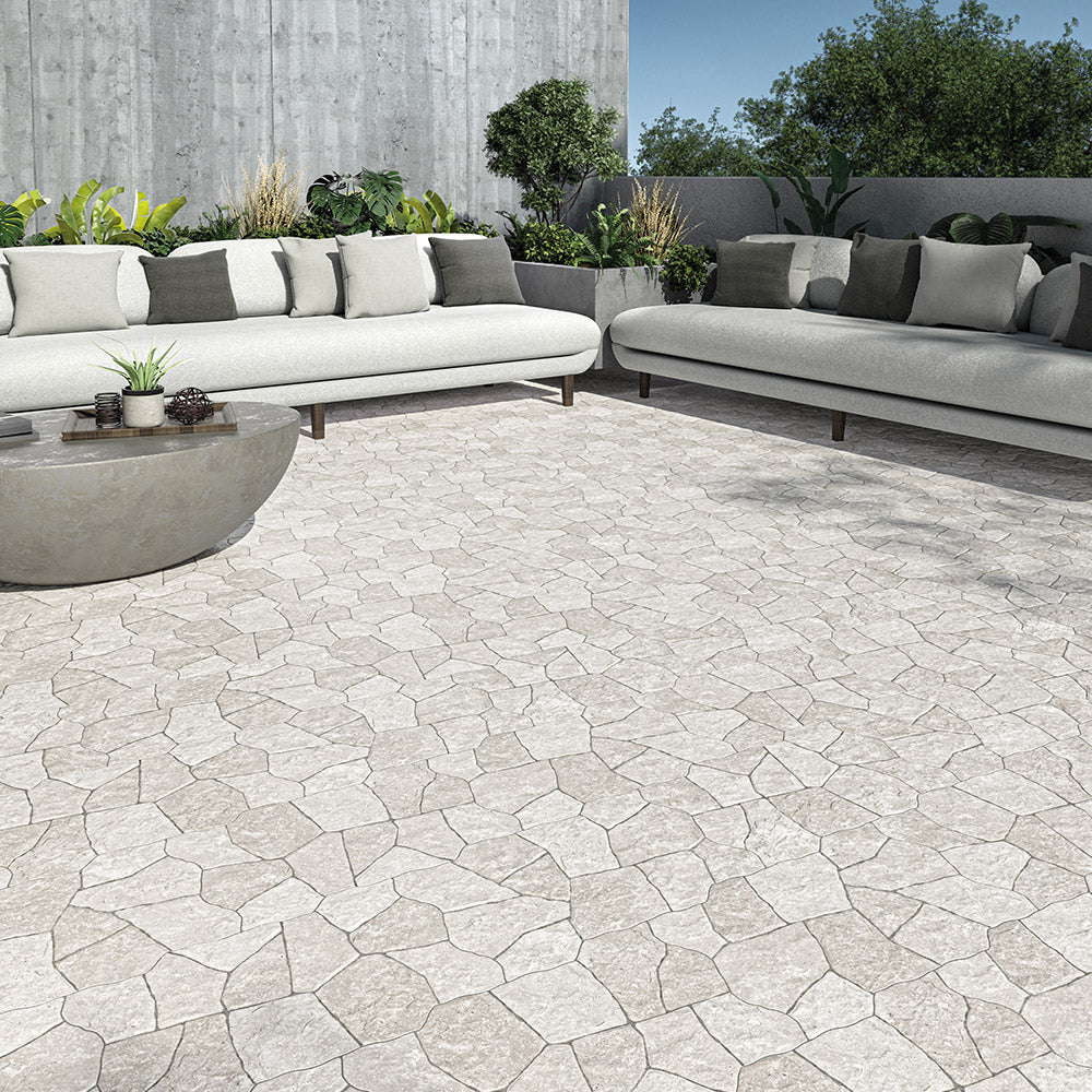 Kalbarri White 400x620 Interlocking Porcelain Floor/Wall Cladding Tile