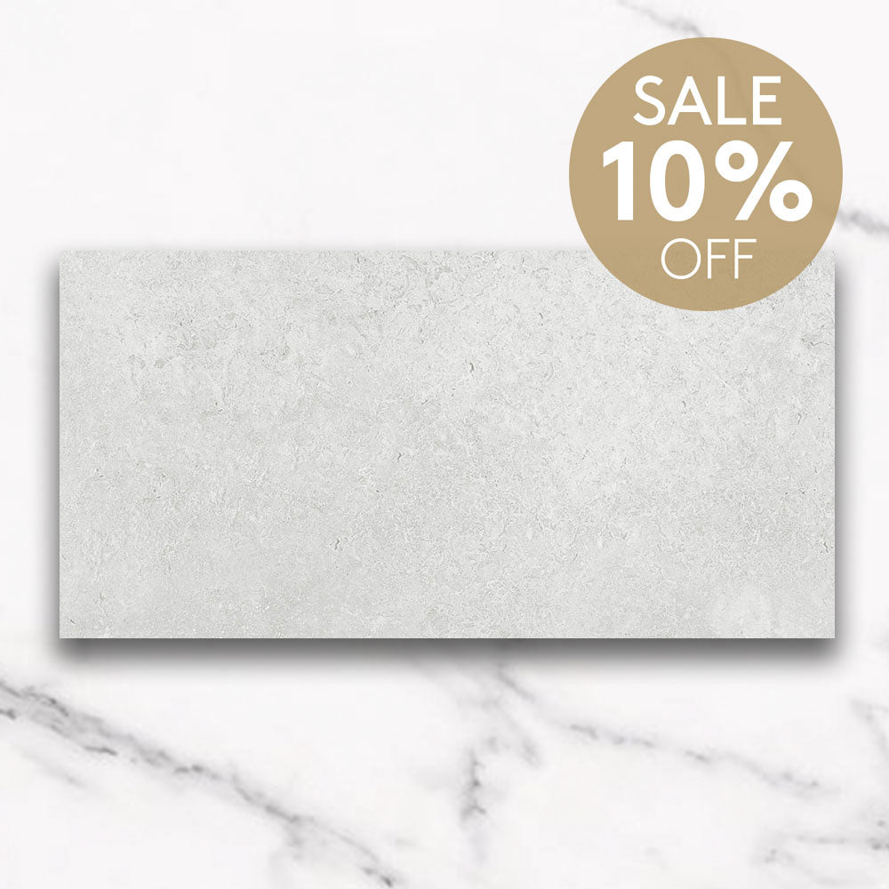 Kronos White 300X600 CC Travertine Look Matt Porcelain Tiles