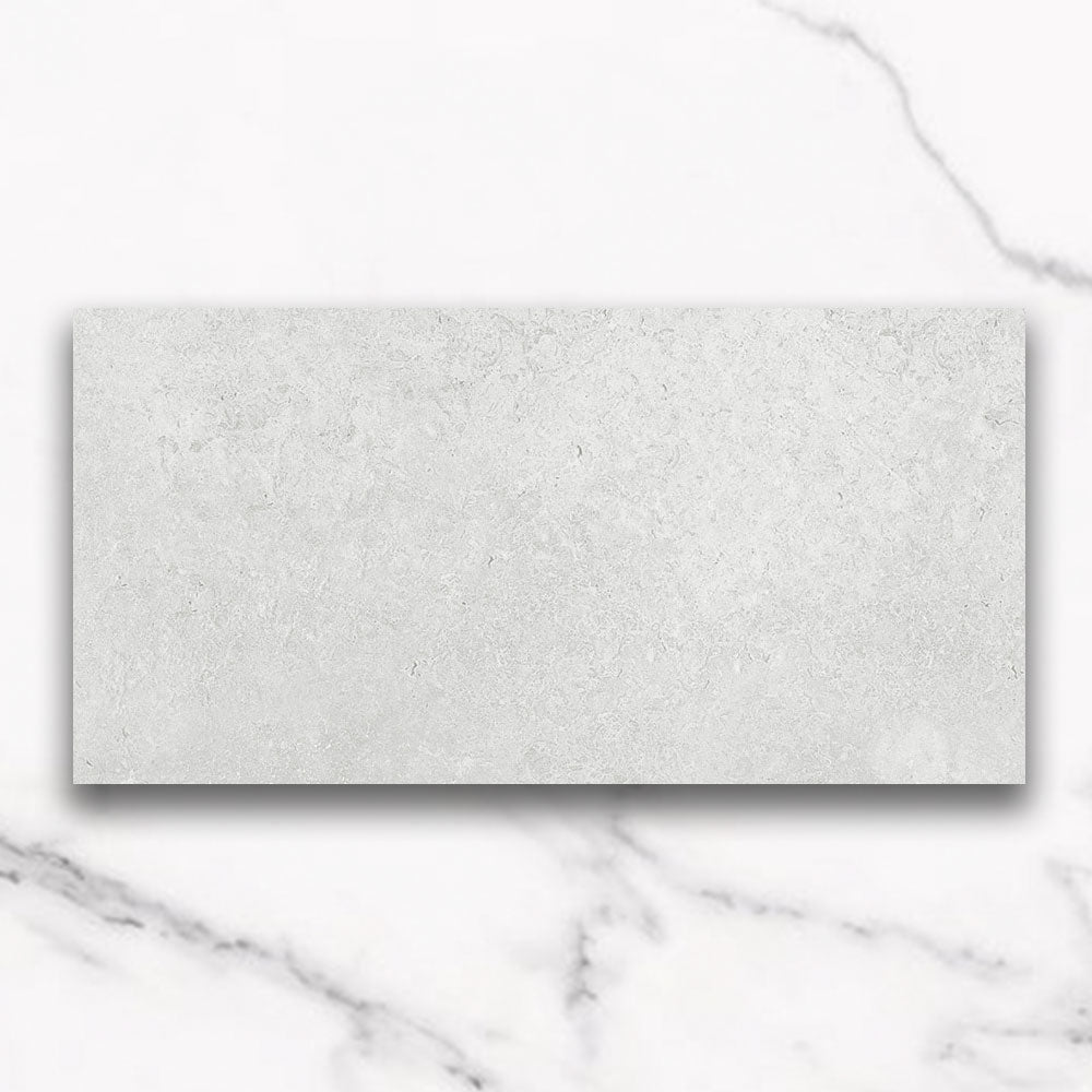 Kronos White 300X600 CC Travertine Look Matt Porcelain Tiles