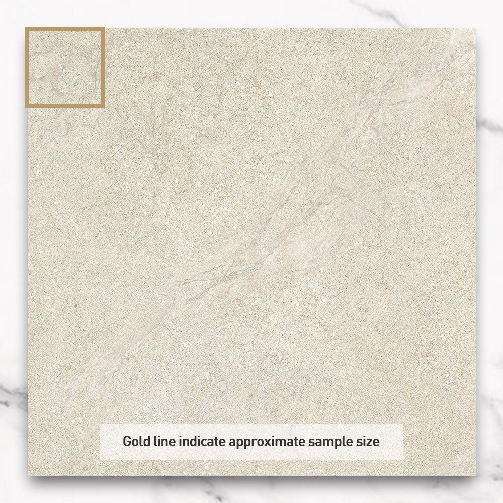 Limestra Sand 600x600 Honed Limestone Look Porcelain Tile