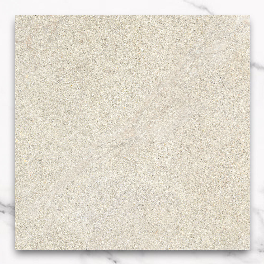 Limestra Sand 600x600 Honed Limestone Look Porcelain Tile