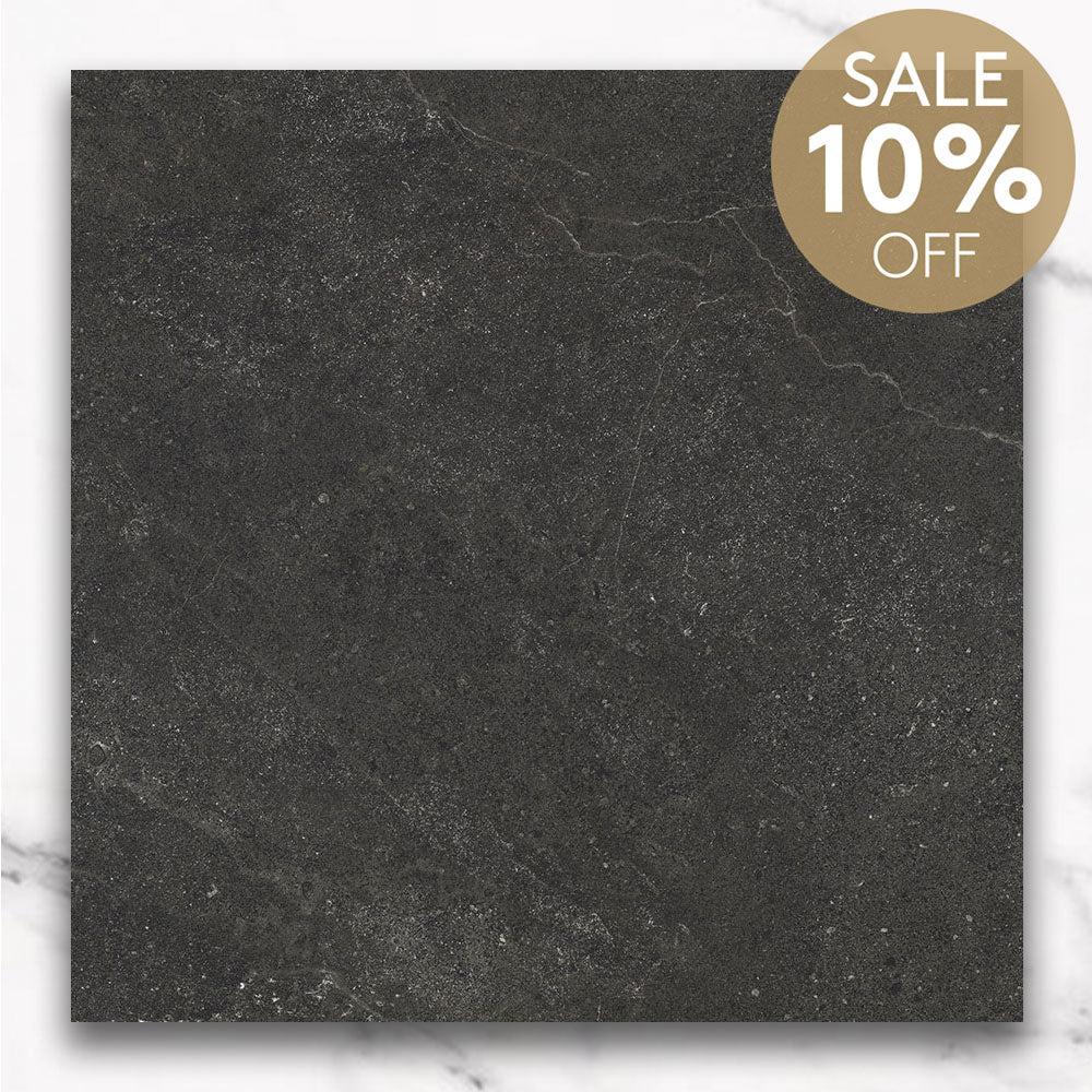 Magione Charcoal 300X300 Matt Marble Look Porcelain Tile