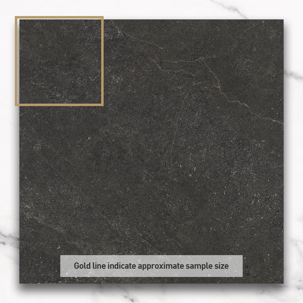 Magione Charcoal 600X600 Matt Marble Look Porcelain Tile